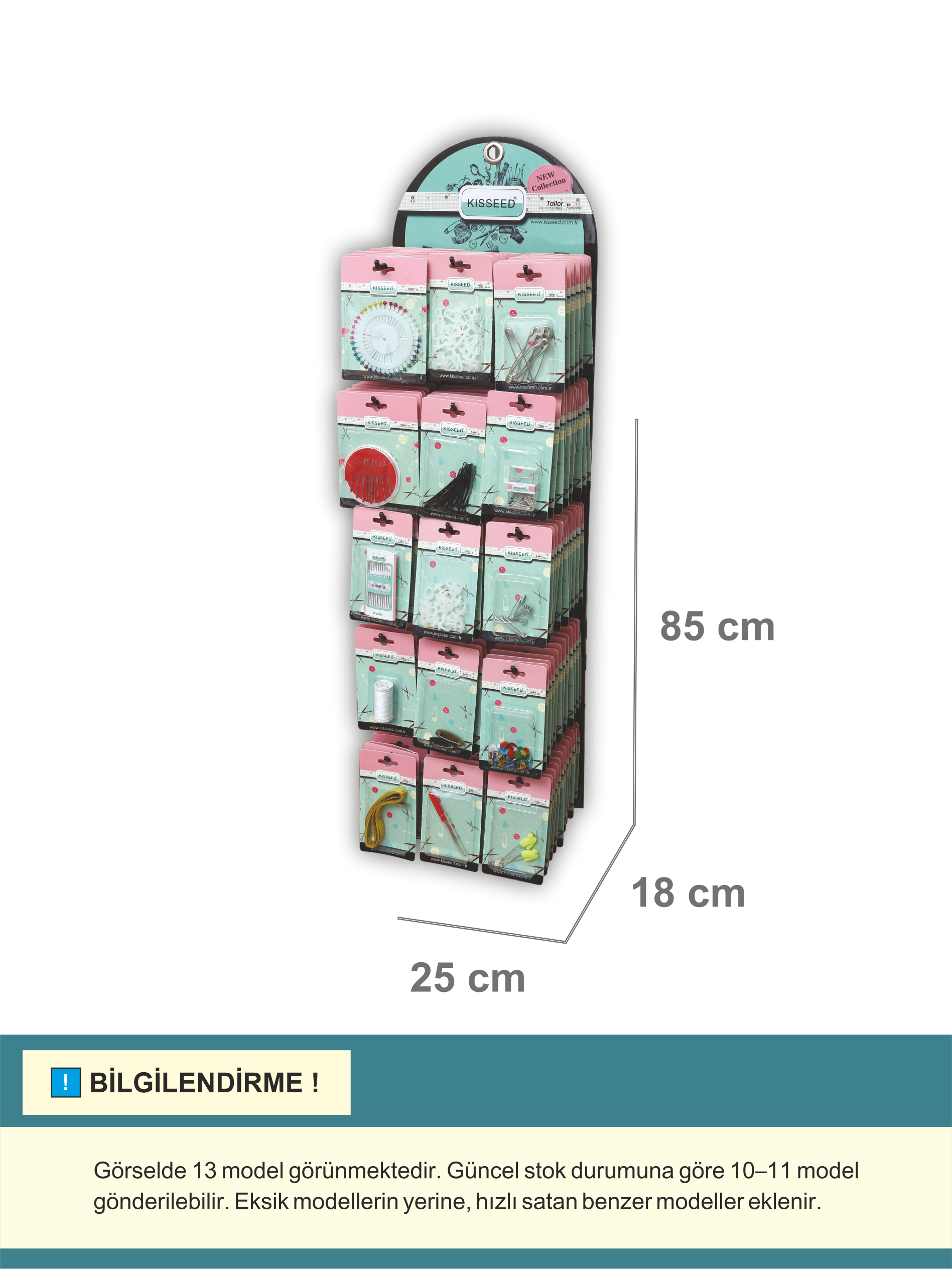 KISSEED 185'li Terzi Askılı Stant