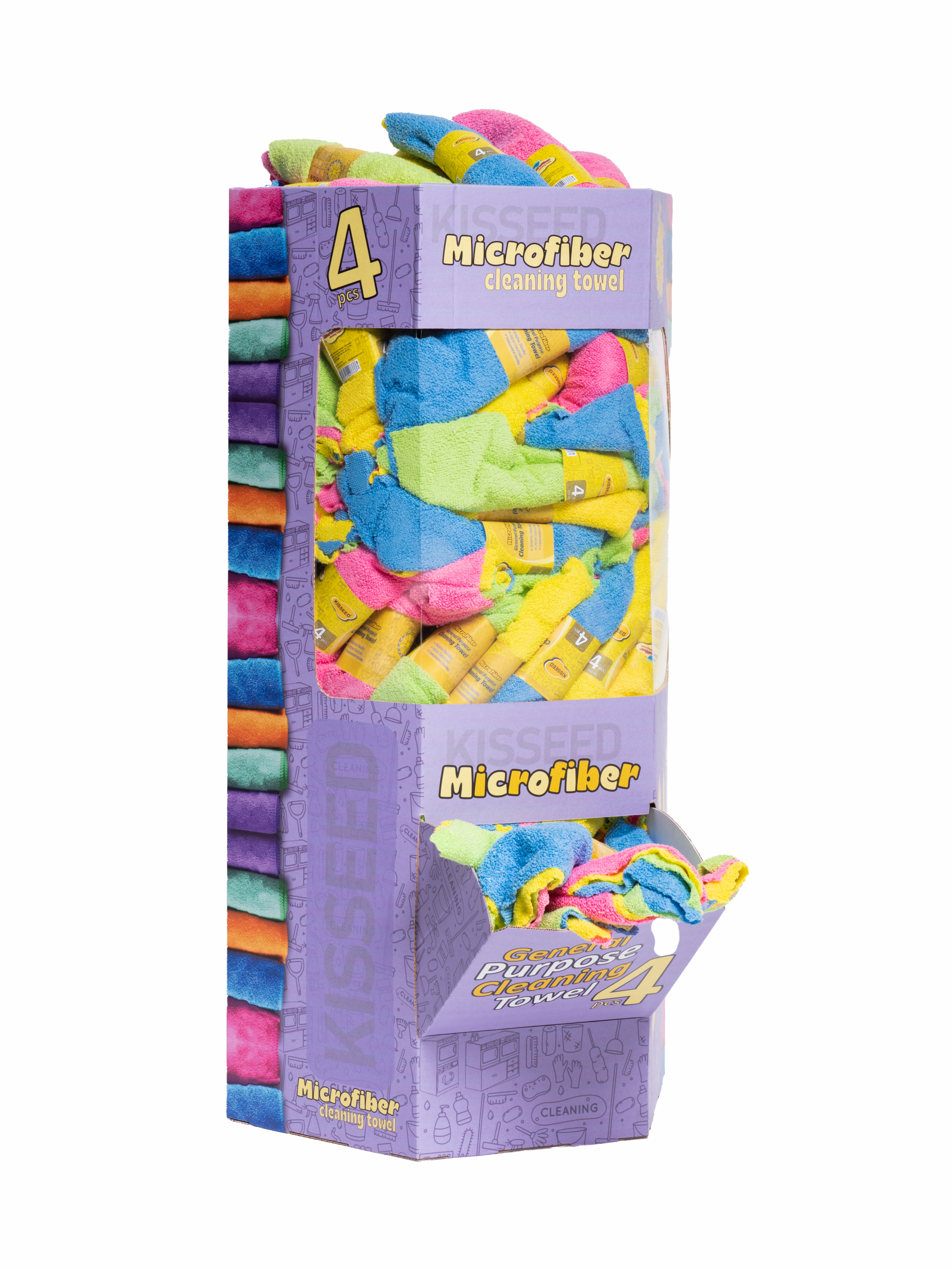 KISSEED 150'li Microfiber Bez 4'lü Pk.